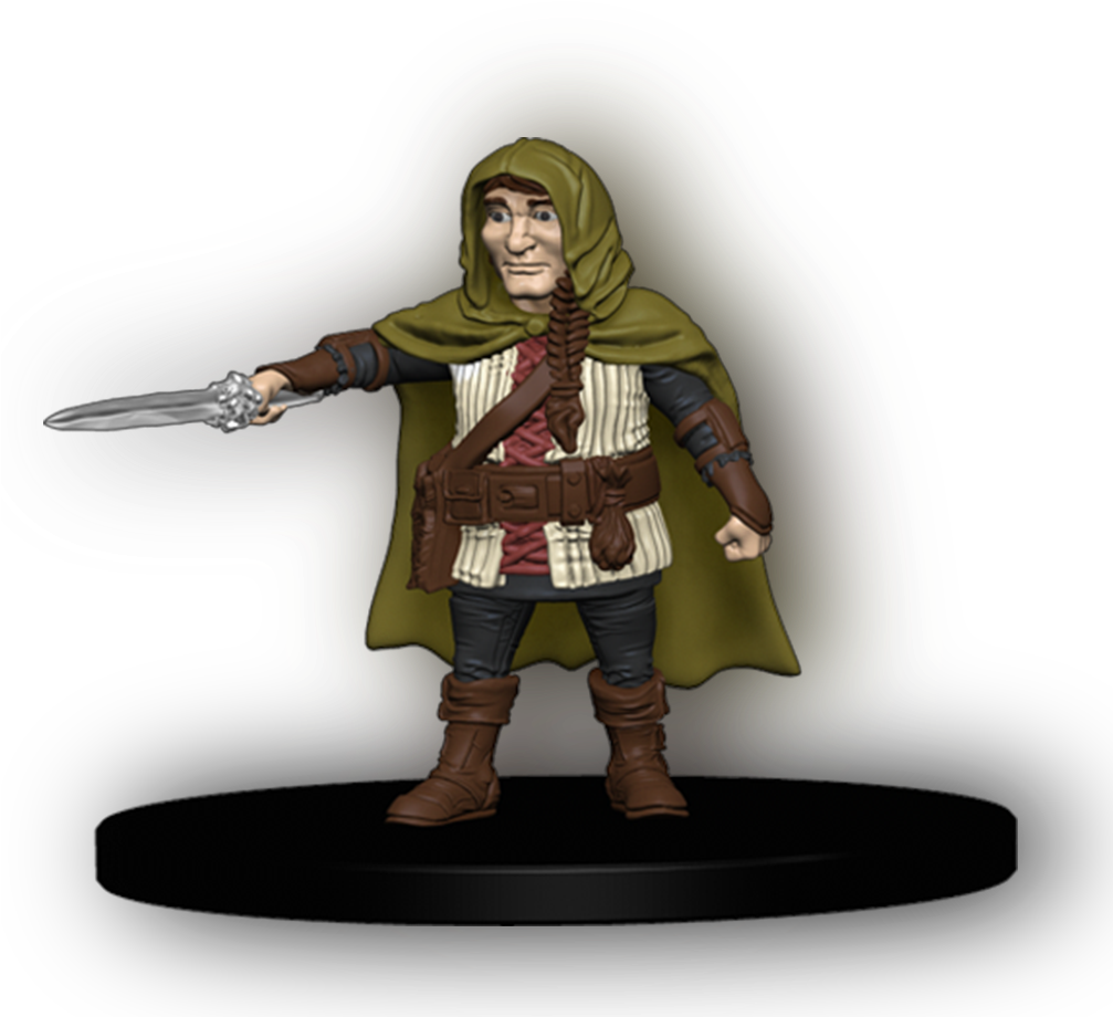 Lightfoot Rogue - Dungeons & Dragons Icons Of The Realms: Starter (1024x1024), Png Download