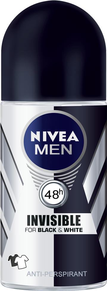Nivea Invisible Black And White Roll (1010x1180), Png Download