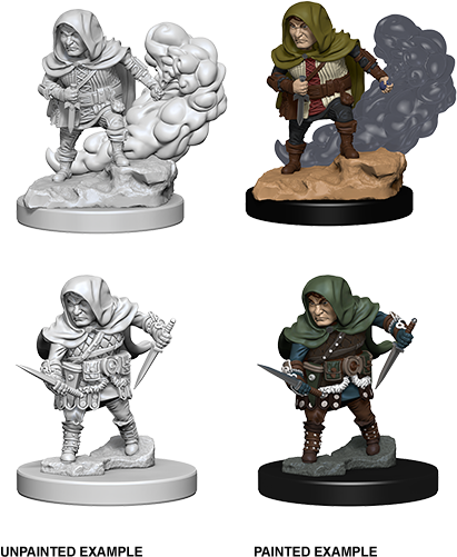 Nolzur's Marvelous Miniatures - Nolzur's Marvelous Unpainted Minis Halfling Male Rogue (450x551), Png Download