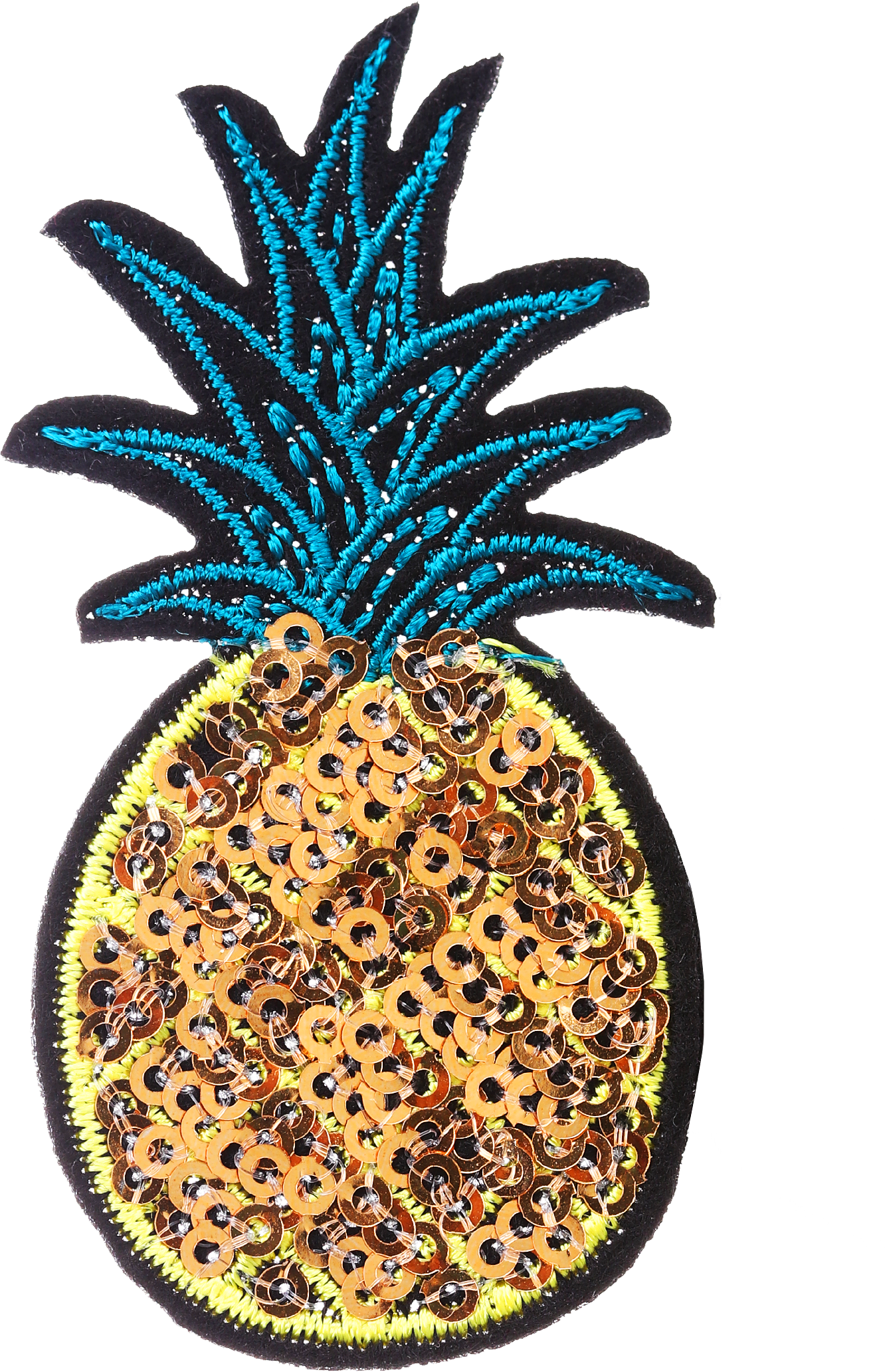 Sequins Golden Pineapple Patch - Pineapple (1332x2064), Png Download