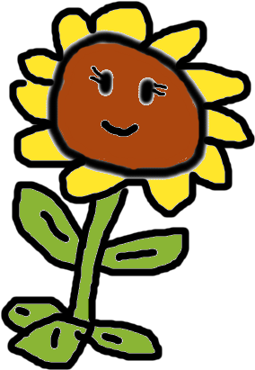 Badly Drawn Sunflower By Leo - Badly Drawn Plant (329x451), Png Download