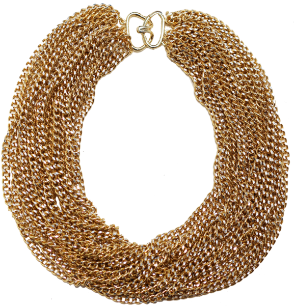 Gold Chain Necklace - Necklace (600x600), Png Download