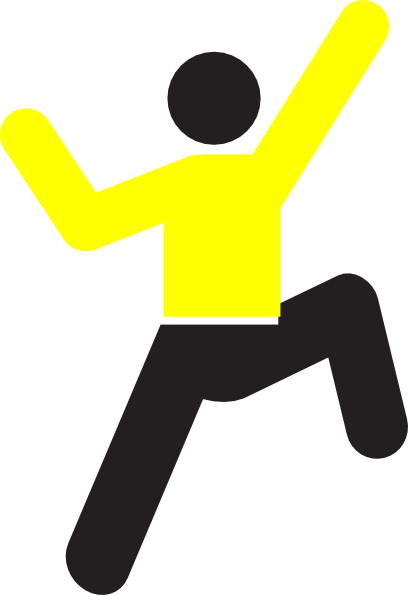 Yellow Climb Clip Art At Clker - Clip Art Man Climbing (408x595), Png Download