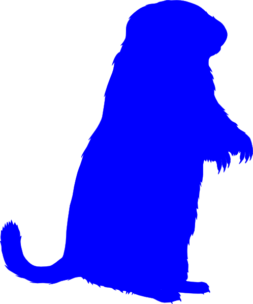 Blue Groundhog Clip Art - Blue Groundhog (498x597), Png Download