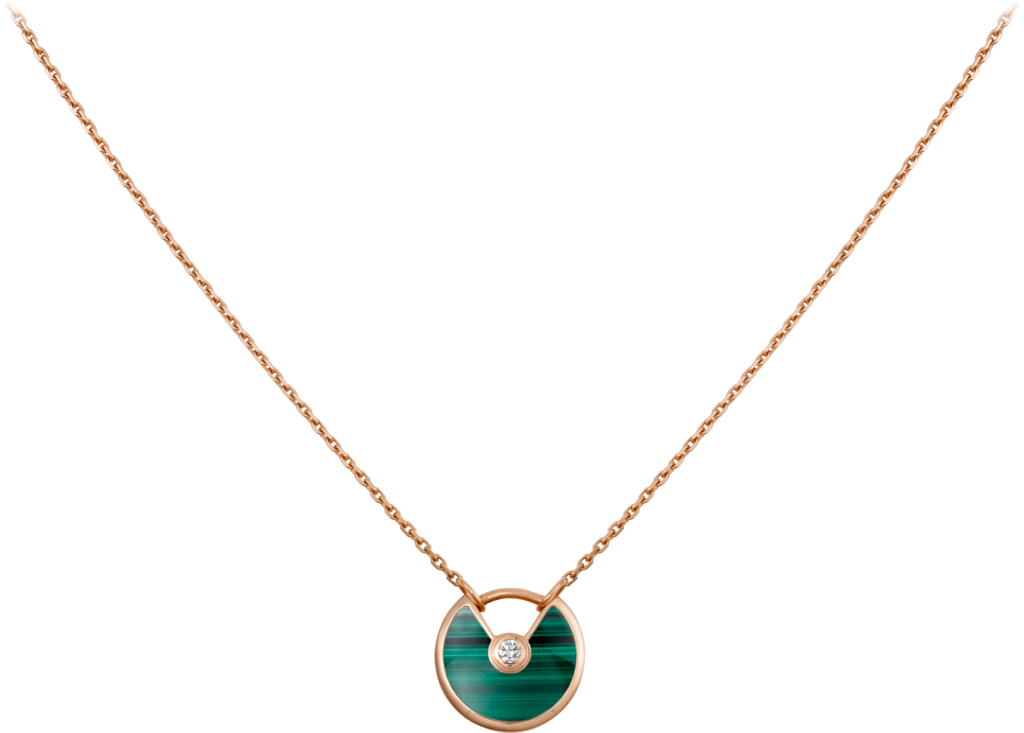 Amulette De Cartier Necklace, Xs Modelpink Gold, Malachite, - Cartier Amulette Malachite (1024x733), Png Download