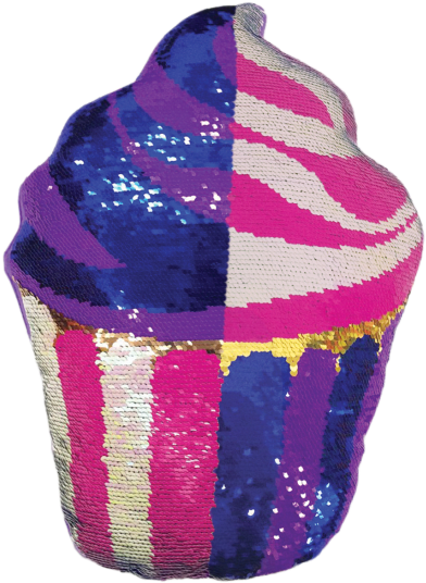 Picture Of Cupcake Reversible Sequin Pillow - Iscream Sequin Pillow (550x550), Png Download