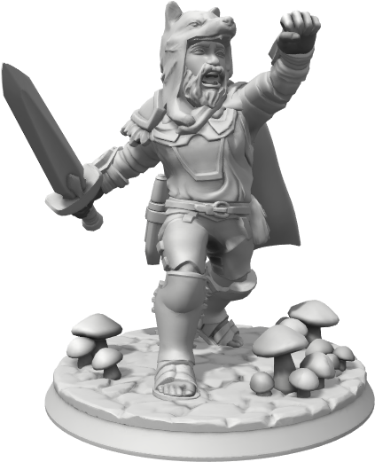 #3 The Halfling Generals Are Known For Their Fearlessness - Figurine (1536x678), Png Download