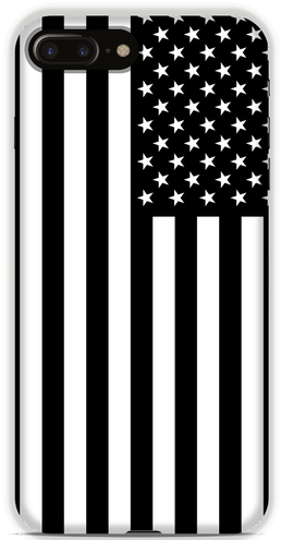 American Flag Black White (500x500), Png Download