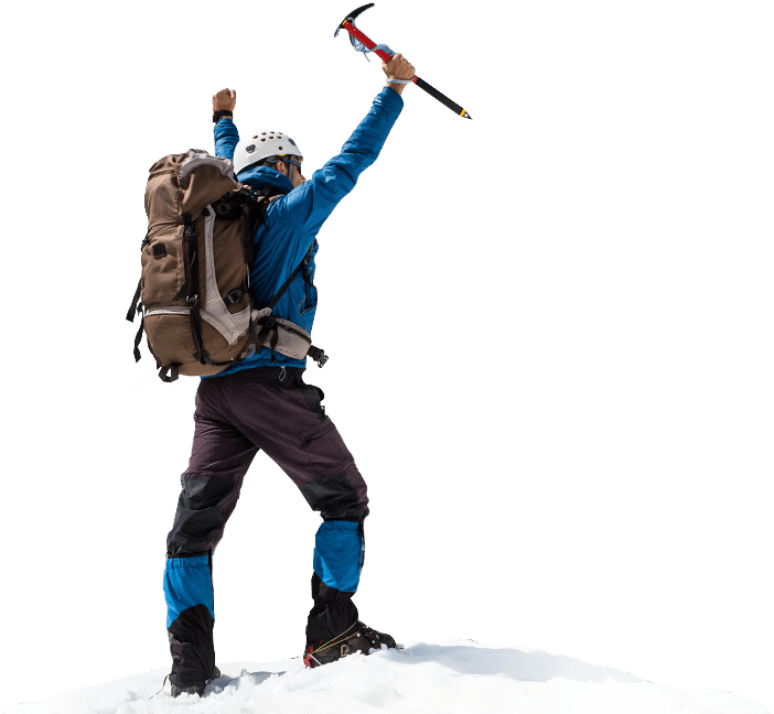 Climber-1 - Snow (735x717), Png Download