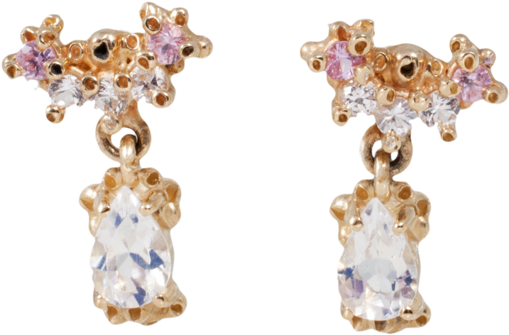 Ruta Reifen Curve Three Stud Earrings A - Jeans (1000x1000), Png Download