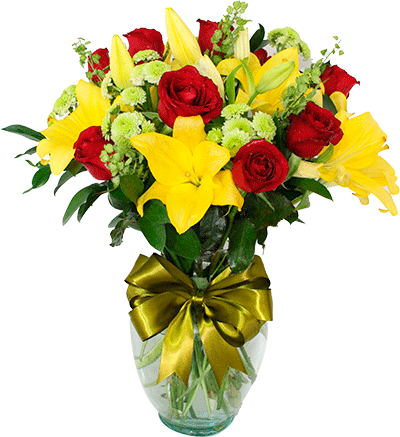 Ramos De Flores A Domicilio Cdmx - Ramos De Rosas Y Lilis (400x437), Png Download