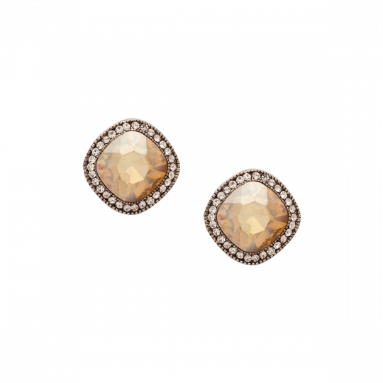 Classic Cushion Stud Earrings - Crystal (540x540), Png Download