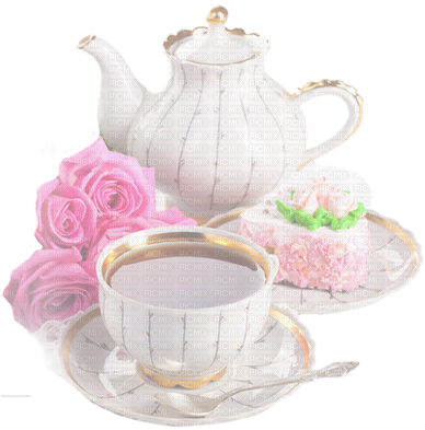 Vintage Deco Tea - Cha De Mulheres Rosa (387x400), Png Download