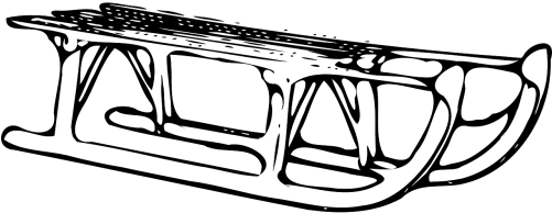 Skid,sleigh,sliding - Sanki Kolorowanka Dla Dzieci (500x250), Png Download