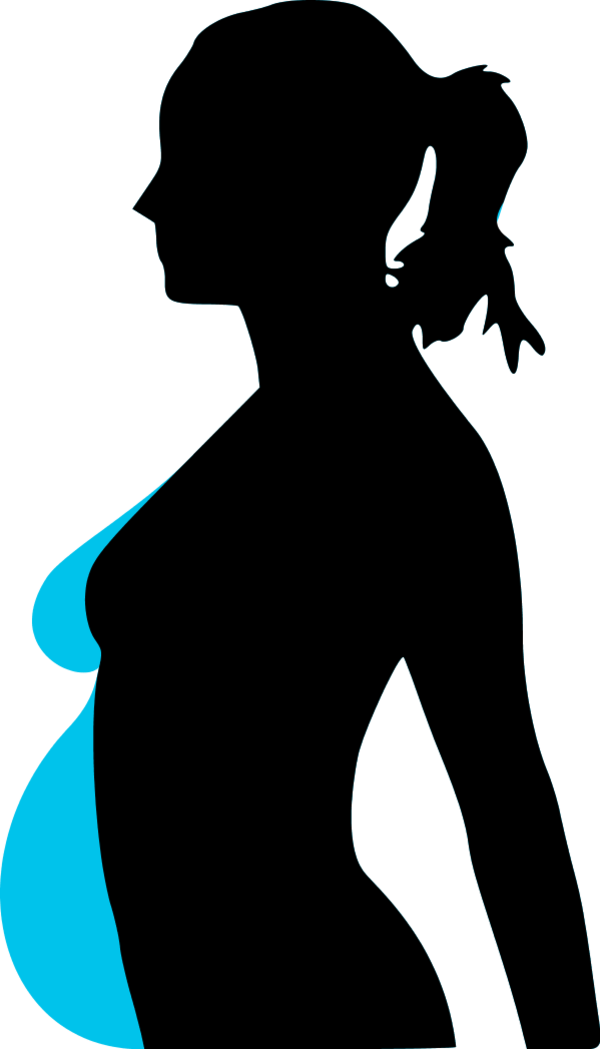 Cartoon Pregnant Woman - Pregnant Clip Art (600x1049), Png Download