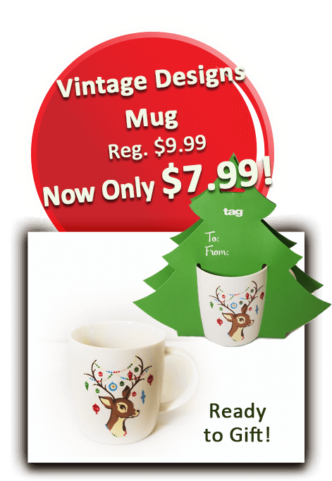 4 Vintage Mugs - Cartoon (504x720), Png Download