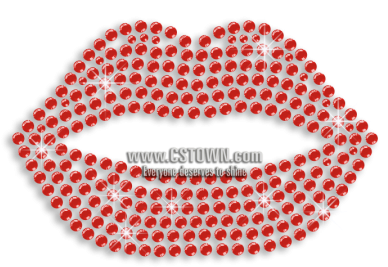 Red Lips Sexy Kiss Iron-on Rhinestone Transfer - Jet Carrom Striker Online Buy (450x450), Png Download