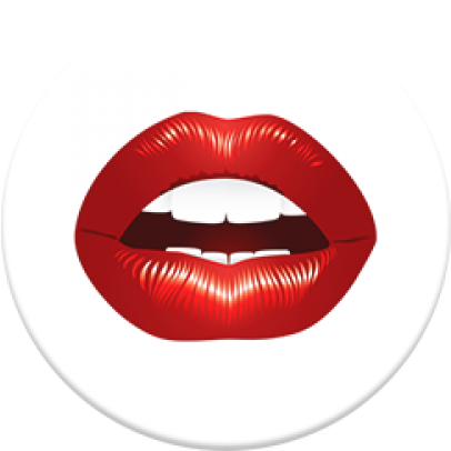 Sexy Lips - C105 - Red Lips Pop Socket (500x500), Png Download