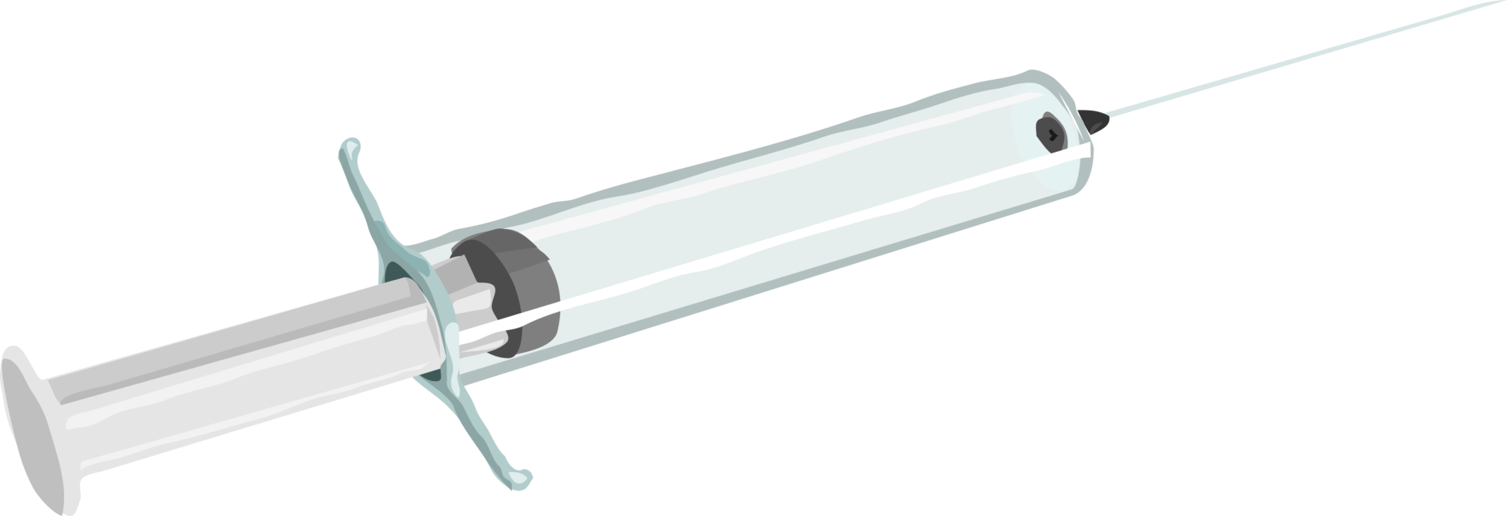 Free Vector Syringe Clip Art - Syringe Clip Art (600x206), Png Download