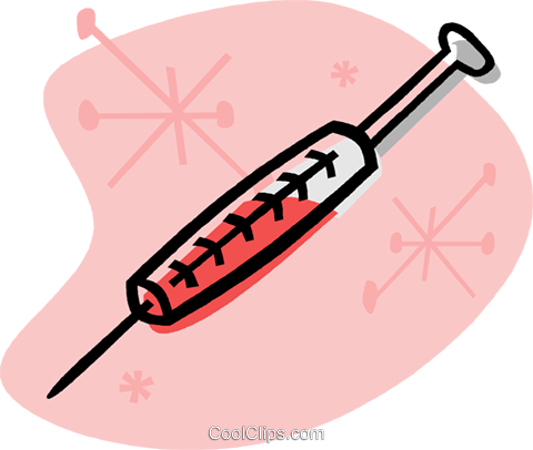 Syringe Royalty Free Vector Clip Art Illustration - Syringe (480x406), Png Download