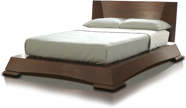 Solid Walnut Berkeley Bed Frame And Headboard Available - Hellman Chang Hayden Bed (700x450), Png Download