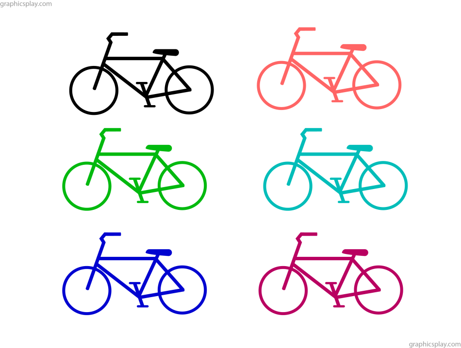Simple Bicycle Png And Vector - Road Bicycle (950x718), Png Download