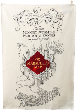 Harry Potter Marauders Map (356x480), Png Download