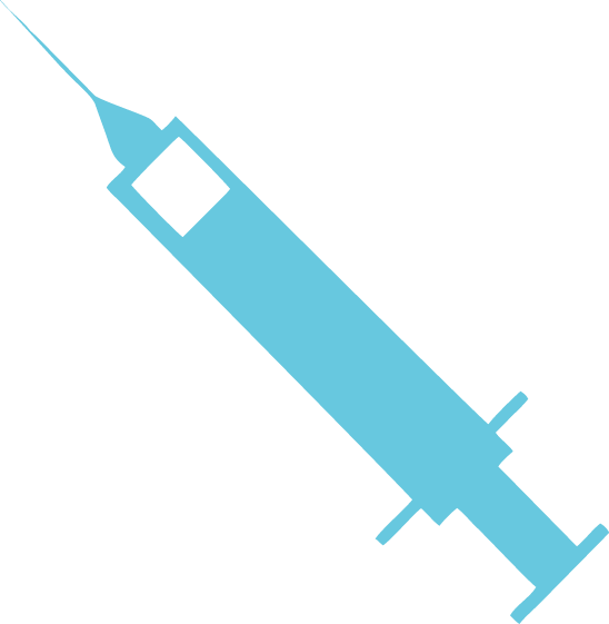 Immunizations & Flu Shots - Blue Syringe Png (548x561), Png Download