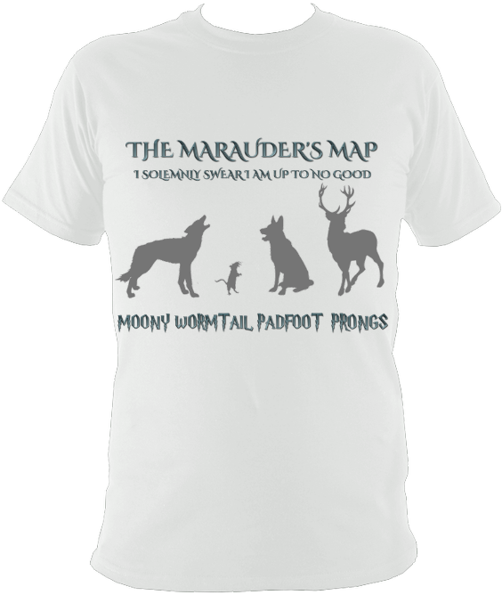 “marauders Map ,moony, Wormtail, Padfoot, Prongs” Harry - Salon T Shirts Designs (595x680), Png Download