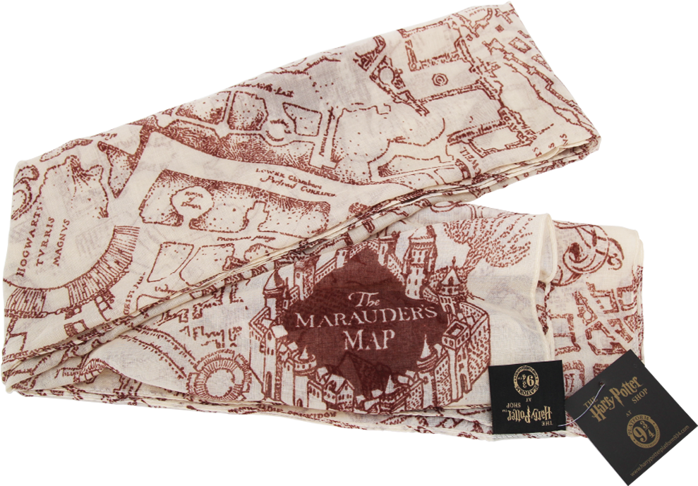 S Map Scarf - Harry Potter Marauders Map Beach Towel 30 X 60 (1055x1200), Png Download