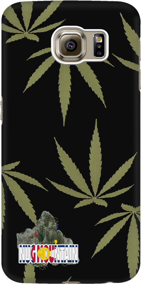 Large Weed Leaf Pattern Phone Case - Mobile Phone (1024x1024), Png Download