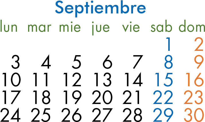 Calendario Laboral 2018 Septiembre - August (715x427), Png Download