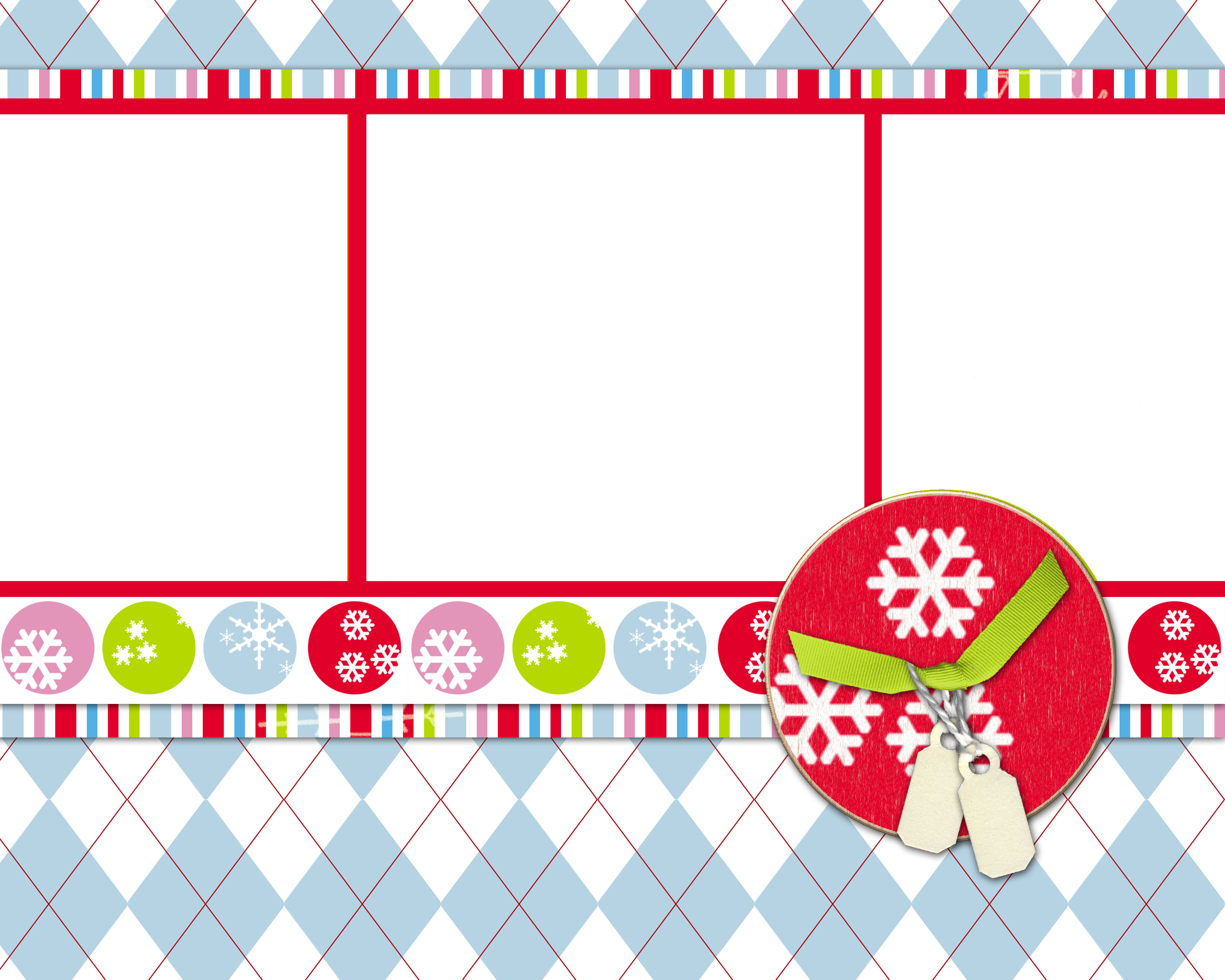Magnificent Christmas Photo Collage Template Embellishment - Scrapbooking (3000x2400), Png Download