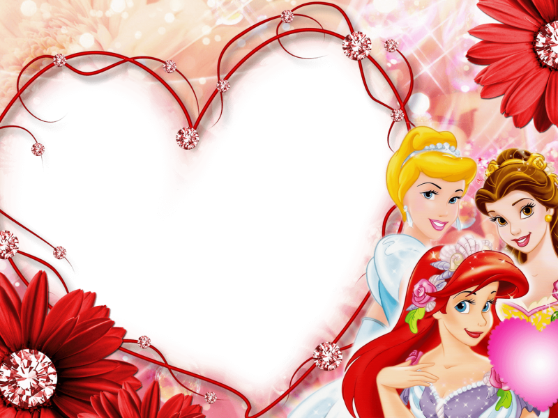 Moldura Para Foto Princesas - Disney Princess Border Design (800x600), Png Download
