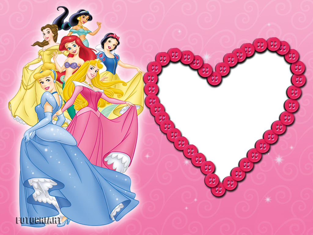Molduras Das Princesas Disney - Disney Princess Birthday Backgrounds (1024x768), Png Download
