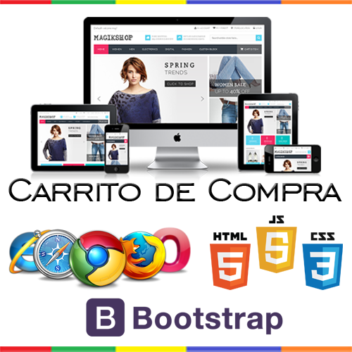 Landing Page Para Pymes Y Empresas Con Carrito De Compra - Html 5 (500x500), Png Download