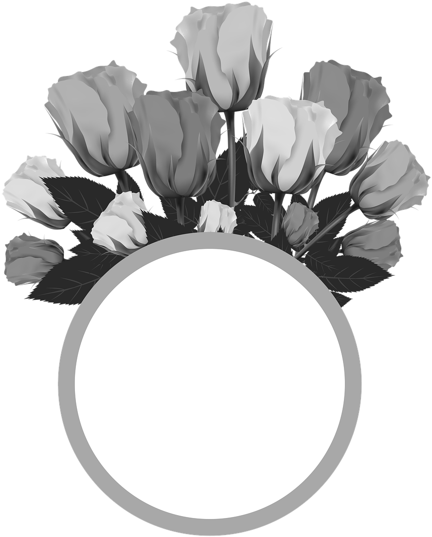 Collage Flowers H W Photo - Chinese Food Black N White Collage Png Transparent (1125x1280), Png Download