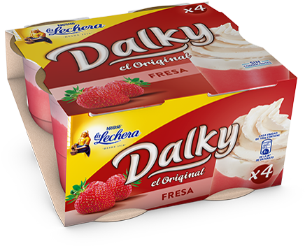 Dalky Fresa - Dalky De Chocolate Y Nata (500x399), Png Download