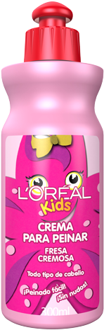 Crema Para Peinar Aroma Fresa-cremosa Lavable - L Oreal Kids Crema Para Peinar Png (375x600), Png Download