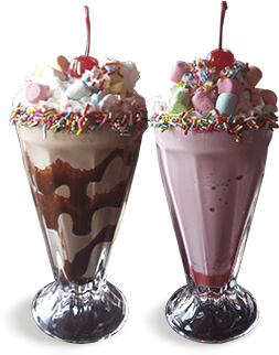 Deliciosas Malteadas De Fresa, Chocolate O Vainilla, - Malteada De Fresa Y Chocolate (285x450), Png Download