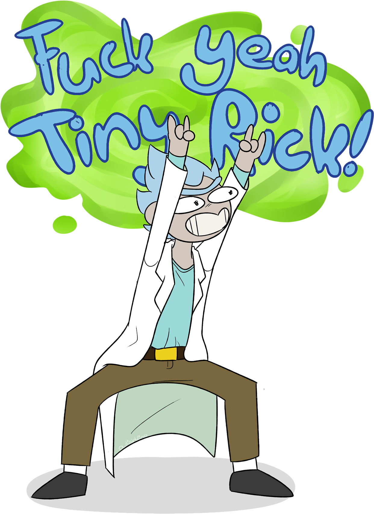Rick And Morty Rick Sanchez Tiny Rick R&m Rick Morty - Cartoon (1280x1792), Png Download