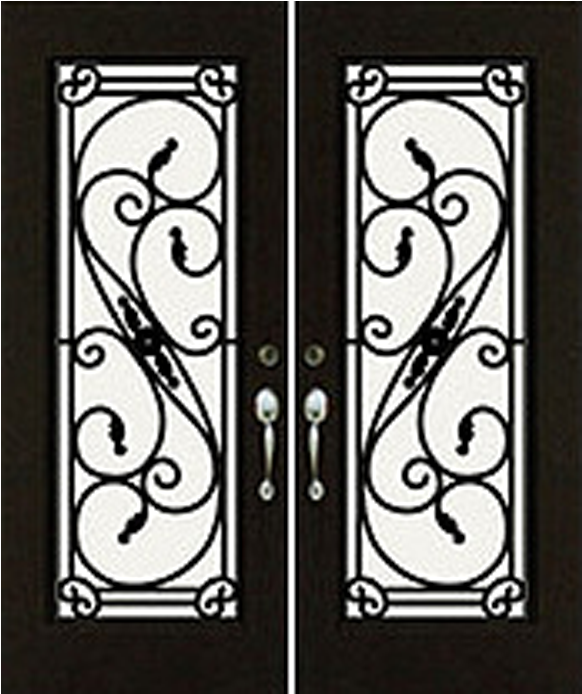 Wrought Iron Inserts - Screen Door (960x720), Png Download