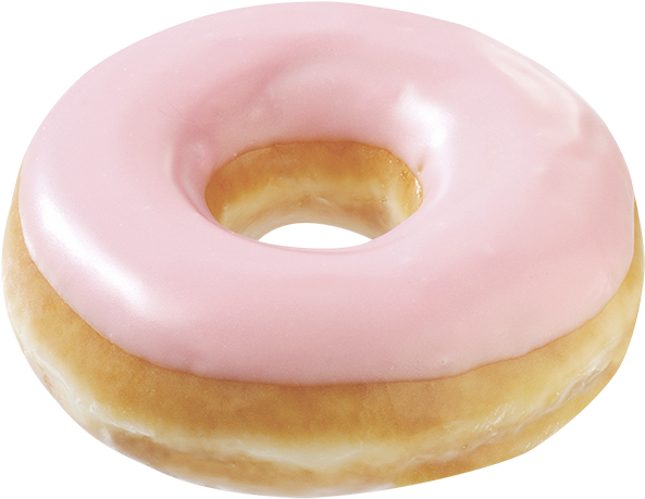 Cubierta De Fresa - Krispy Kreme (724x590), Png Download