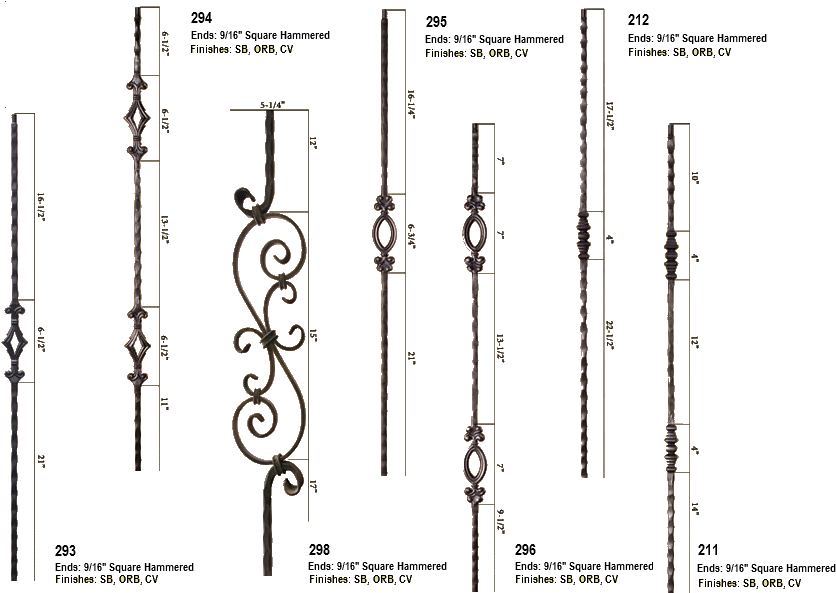 Tuscany Series Wrought Iron Balusters - House Of Forgings Solid 44-in Oil Rubbed Bronze Wrought (857x631), Png Download