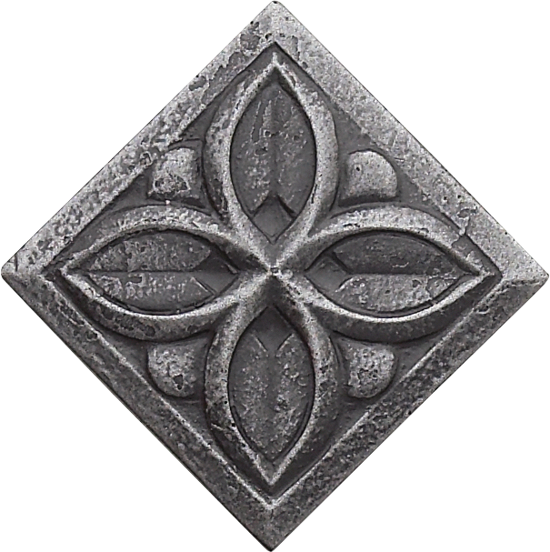 Dorset 2 X 2 Clover Dot Wrought Iron - Marazzi Dorset Cast Metal Clover Dot 2 X 2 Wrought (605x607), Png Download