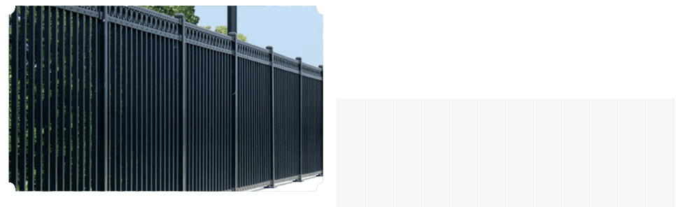 Wrought Iron Fencing For Commercial Property - Acme Fence Co (971x310), Png Download