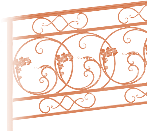 Wrought Iron Railings - Wrought Iron (500x450), Png Download