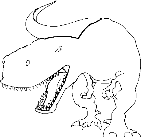 Dibujo De Tiranosaurio Rex Enfadado Para Colorear - Dinosaurio Rex Para Pintar (600x470), Png Download