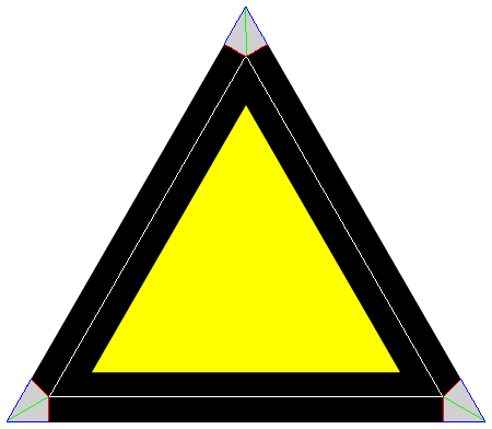 I Converted That To The Png, Added A White Line At - Triangle (450x392), Png Download