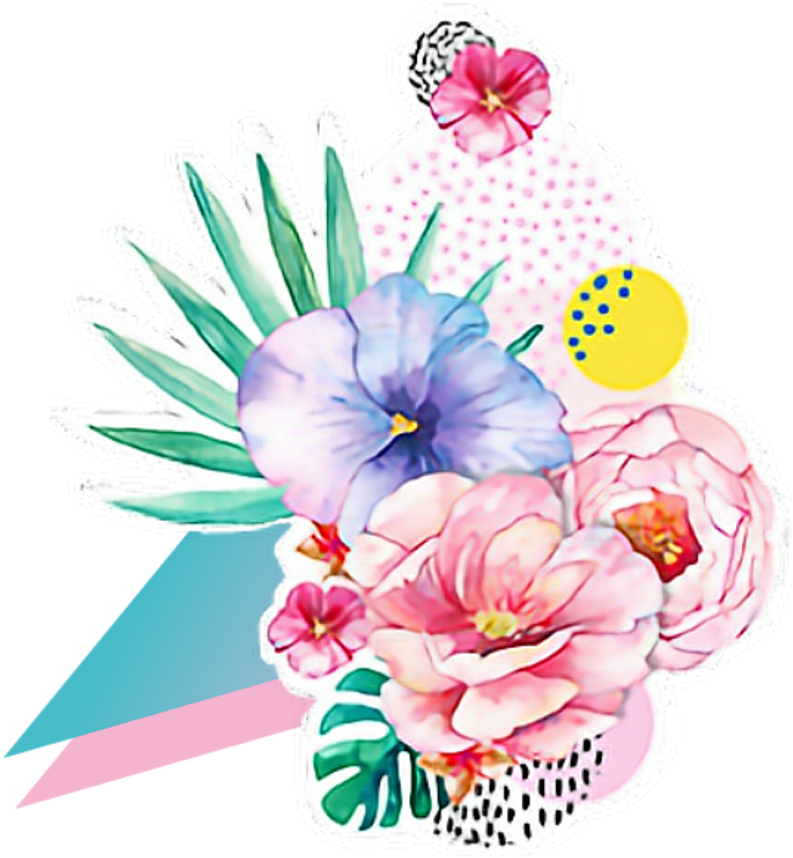 Frame Mask Triangle Flower Border Decoration - Illustration (1024x1024), Png Download